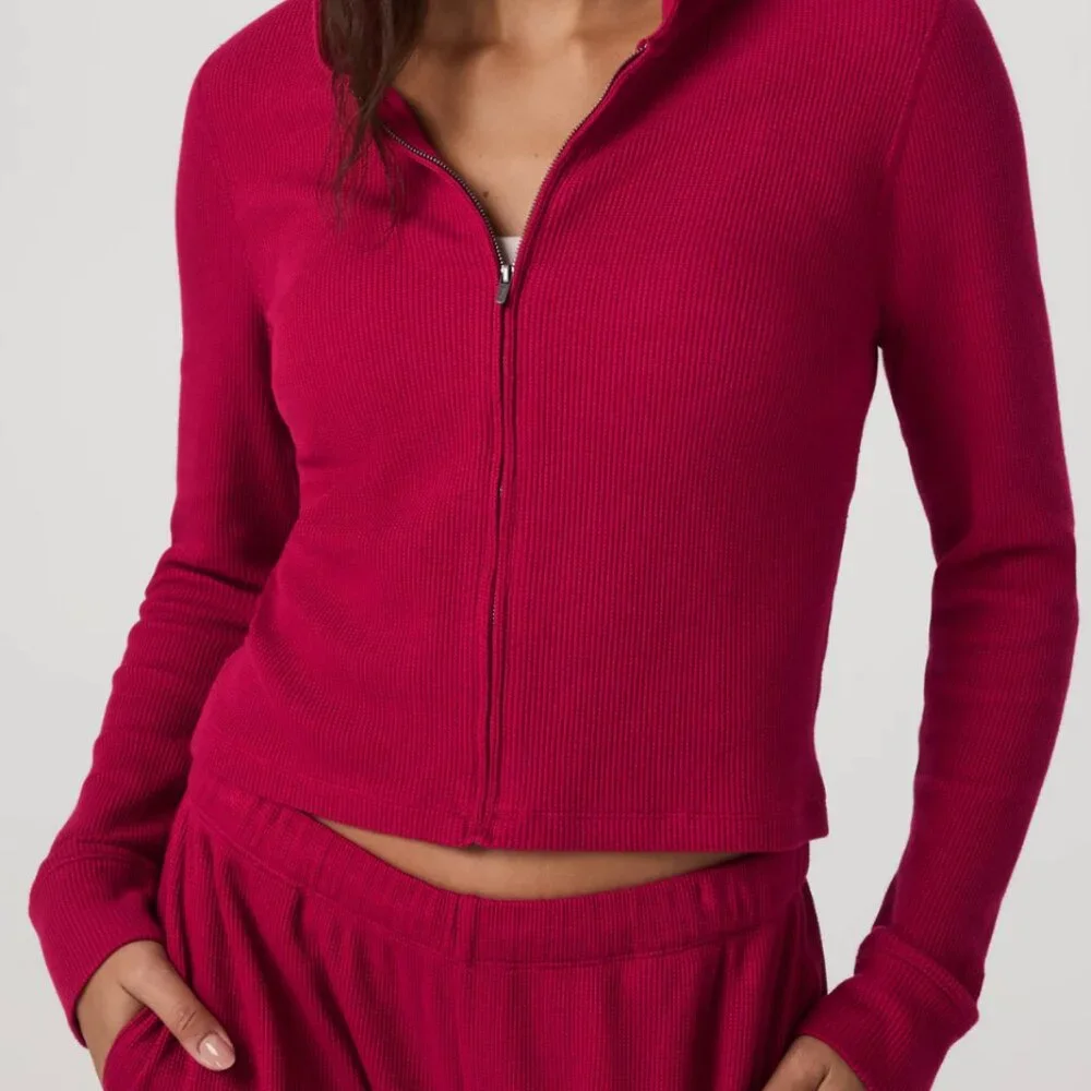 NWT Vuori Waffle Full Zip Hoodie - S - Picture 9 of 9